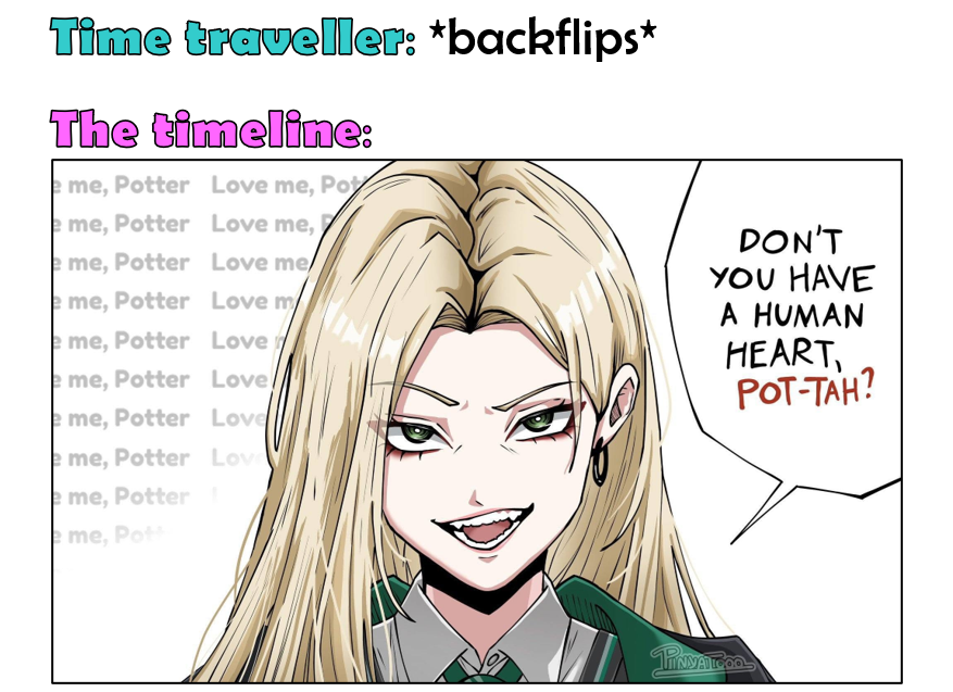 "Naoya Malfoid can't hurt you, she isn't real."
